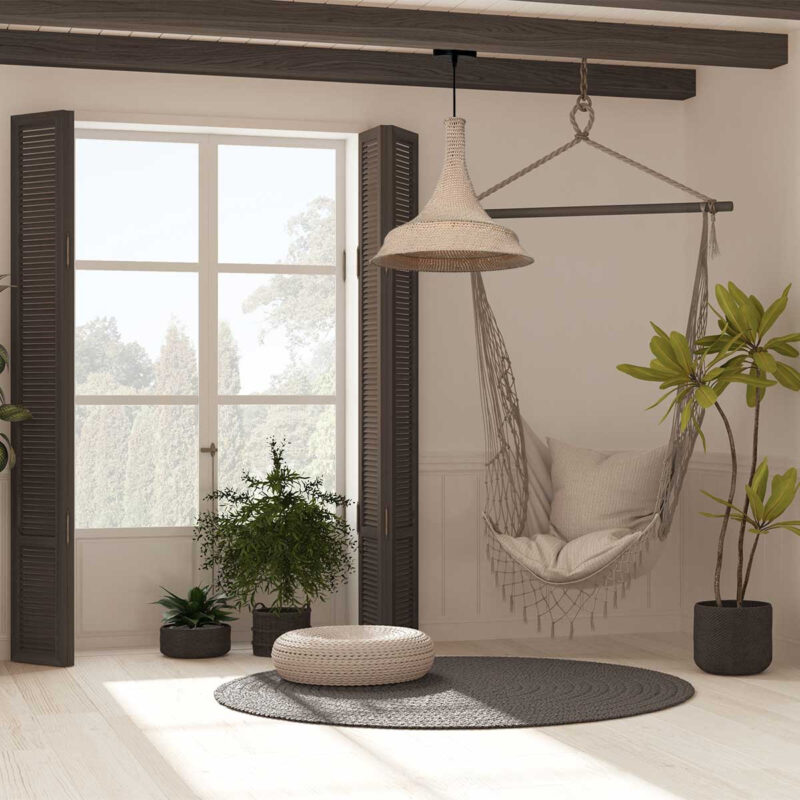 Crème kleurig oosterse hanglamp Marrakesch 3394CR handgeknoopt - Afbeelding 3