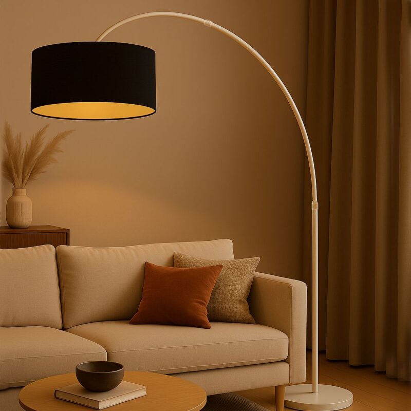 Lámpara de arco color crema Sparkled Light 4317CR: el color de moda de 2025 - Imagen 3