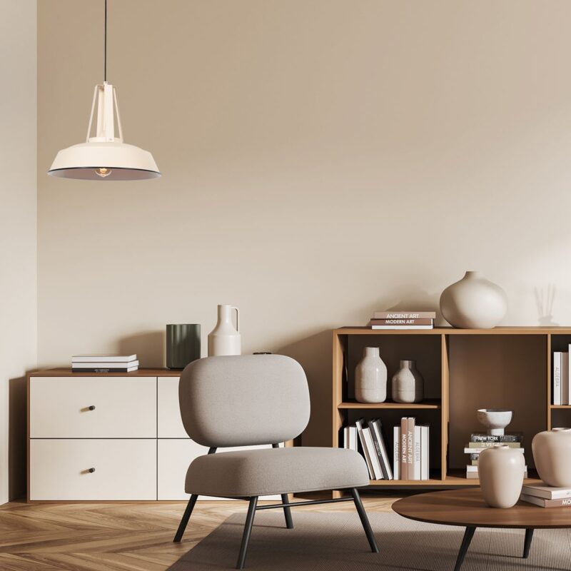 Crèmekleurige Hanglamp Eden 7704CR – Landelijke Stijl en Tijdloos Design - Afbeelding 3