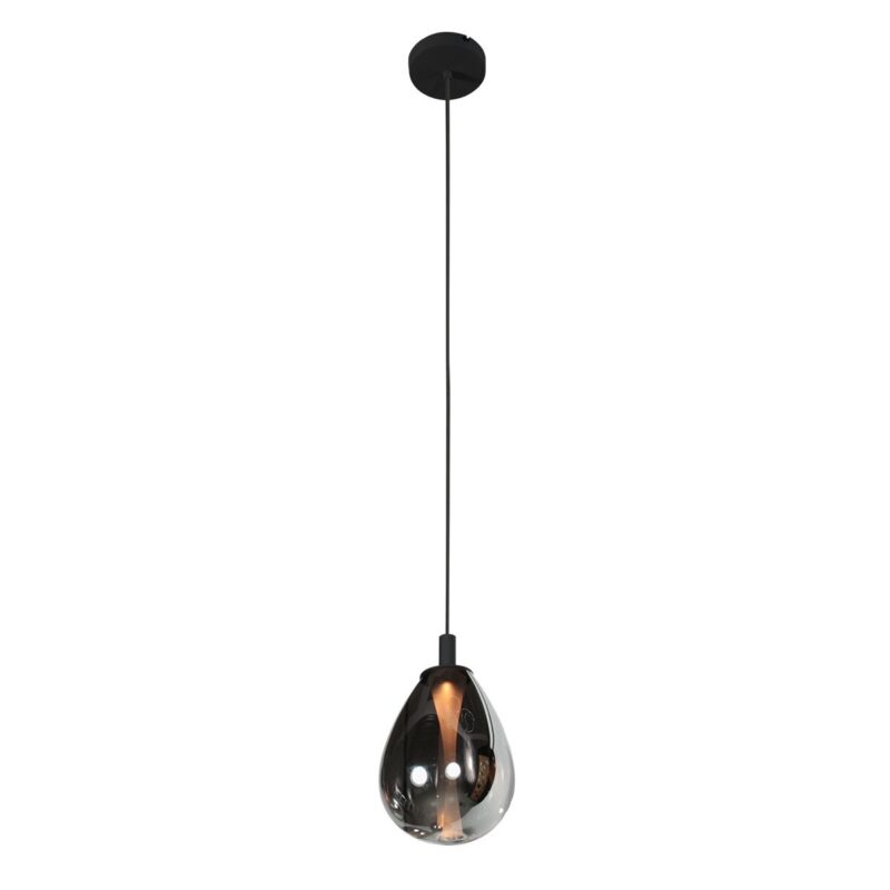 Glimsy 4199ZW Hanglamp – Zwart Glas Ø22 cm - Afbeelding 8