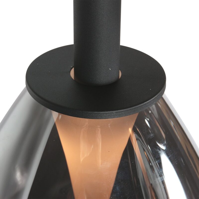 Glimsy 4199ZW Hanglamp – Zwart Glas Ø22 cm - Afbeelding 5