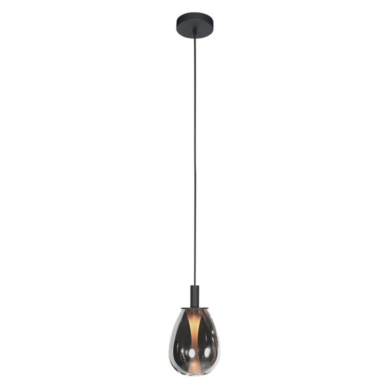 Glimsy 4200ZW Hanglamp – Zwart Glas Ø14
