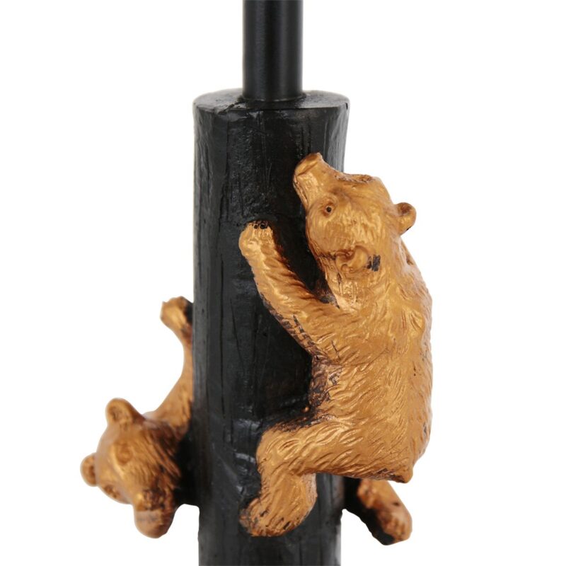 Goud met zwarte tafellamp Animaux 3127ZW E27 fitting - Afbeelding 3