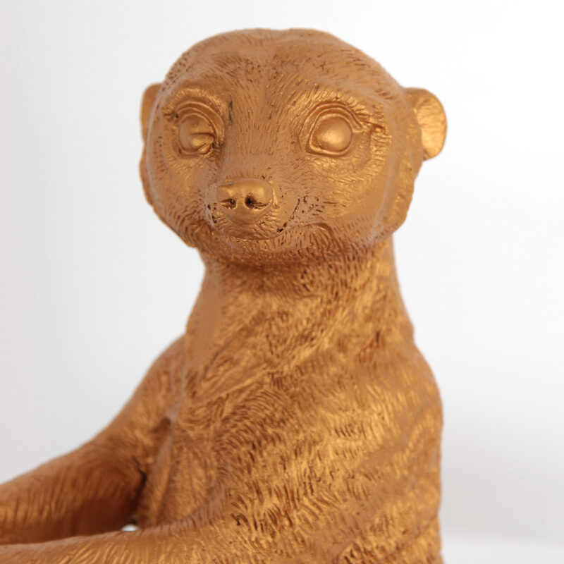 Goud met zwarte tafellamp Animaux 7202ZW met zwart goudkleurige linnen kap - Afbeelding 9