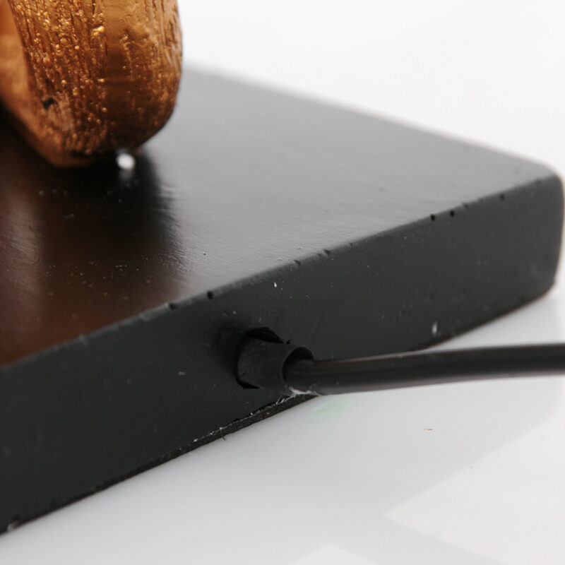 Goud met zwarte tafellamp Animaux 8228ZW met  fluweel goud kleurige kap - Afbeelding 13