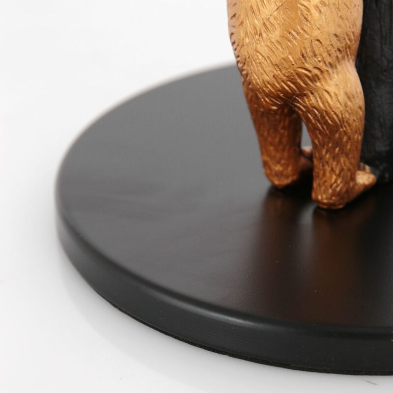 Goud met zwarte tafellamp Animaux 8233ZW met groen fluwelen kap - Afbeelding 9