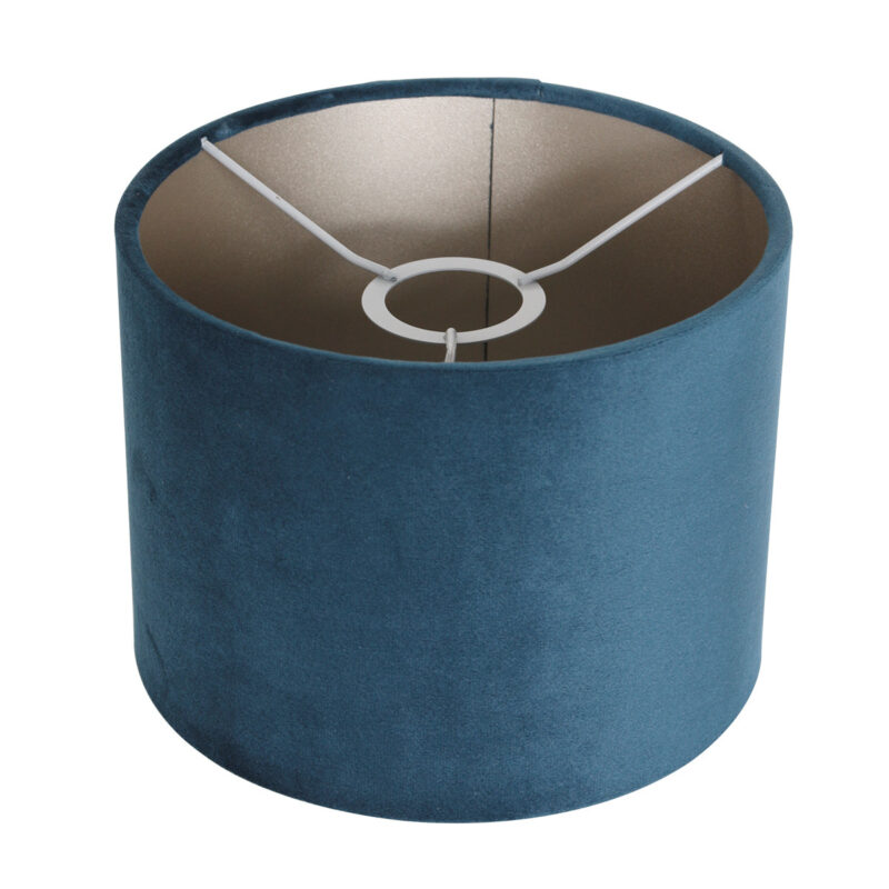 Goud met zwarte tafellamp Animaux 8236ZW met blauw fluwelen kap - Afbeelding 6