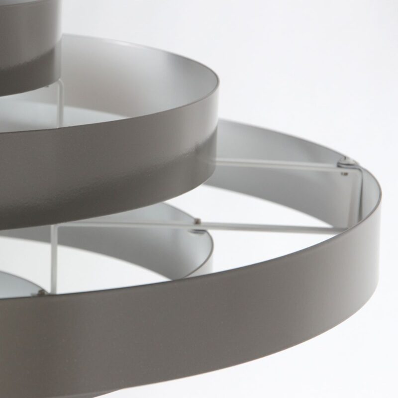 Lámpara colgante gris Halo Cirque 4217GR: juego de luz único con elegantes anillos metálicos - Imagen 6