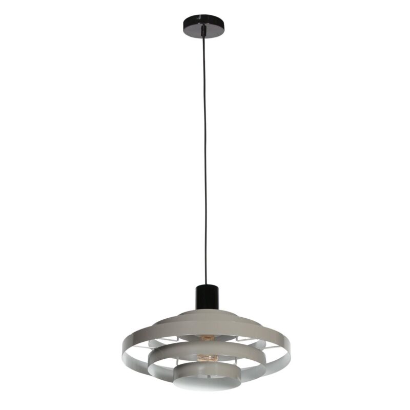 Grijze Hanglamp Halo Cirque 4217GR – Uniek Lichtspel met Elegante Metalen Ringen - Afbeelding 2