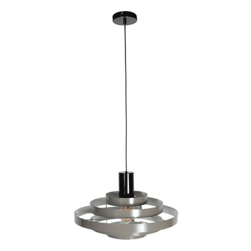Grijze Hanglamp Halo Cirque 4217GR – Uniek Lichtspel met Elegante Metalen Ringen - Afbeelding 8