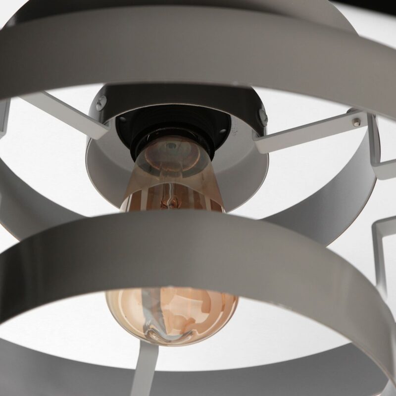 Grijze Hanglamp Halo Cirque 4217GR – Uniek Lichtspel met Elegante Metalen Ringen - Afbeelding 4