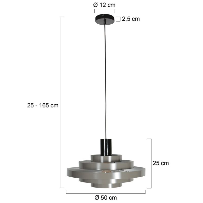 Grijze Hanglamp Halo Cirque 4217GR – Uniek Lichtspel met Elegante Metalen Ringen - Afbeelding 7