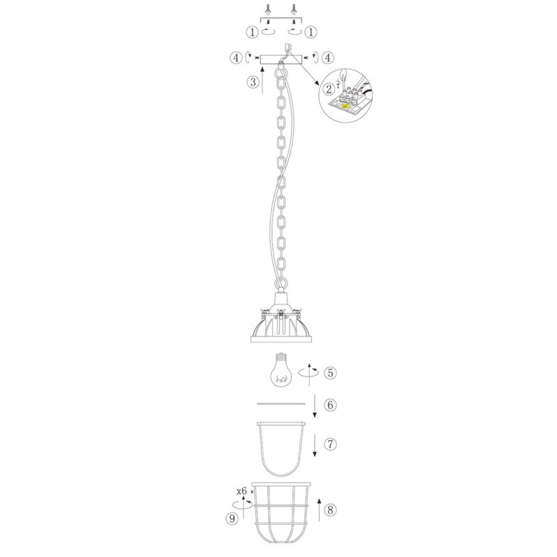 Grijze hanglamp Ebbe 7890GR met E27 fitting - Afbeelding 9