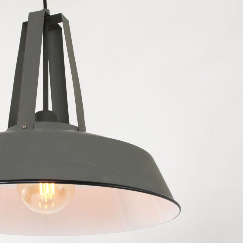 Grijze hanglamp Eden 7704GR E27 fitting - Afbeelding 11