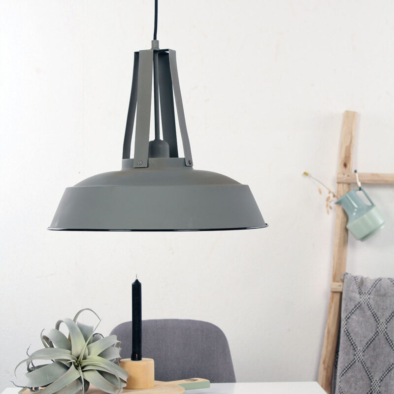 Grijze hanglamp Eden 7704GR E27 fitting - Afbeelding 3