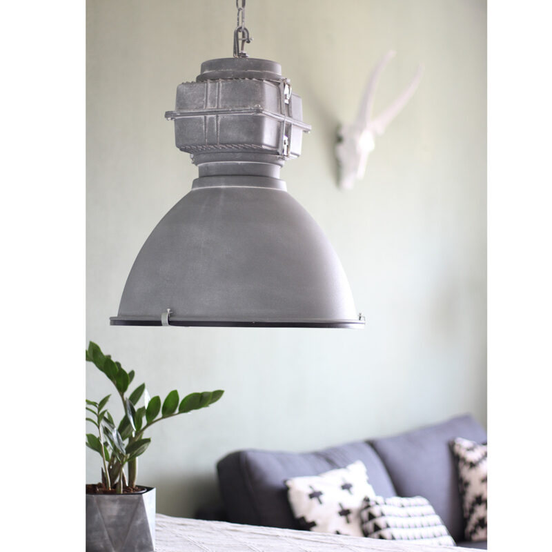 Grijze industriële hanglamp Densi 7779GR Ø47 cm - Afbeelding 4