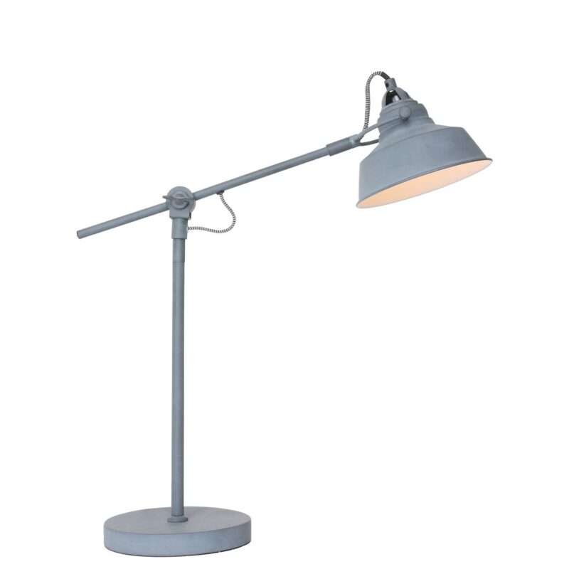 Grijze stoere tafellamp Nove 1321GR met E27 fitting - Afbeelding 9