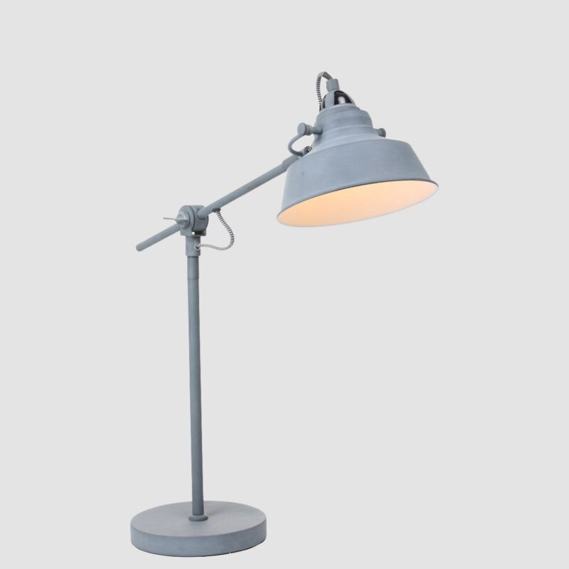 Grijze stoere tafellamp Nove 1321GR met E27 fitting - Afbeelding 13