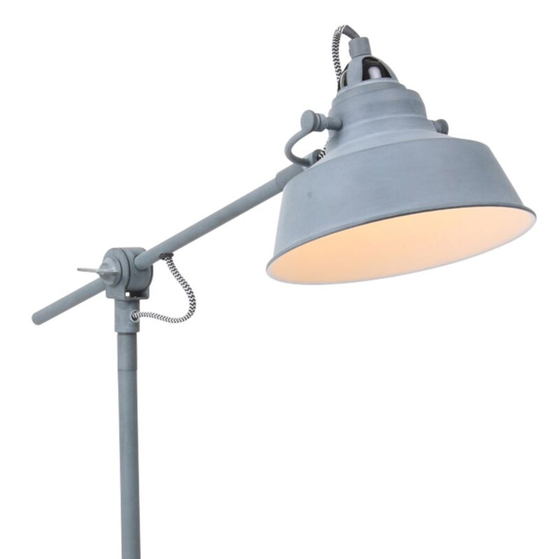 Grijze stoere tafellamp Nove 1321GR met E27 fitting - Afbeelding 15
