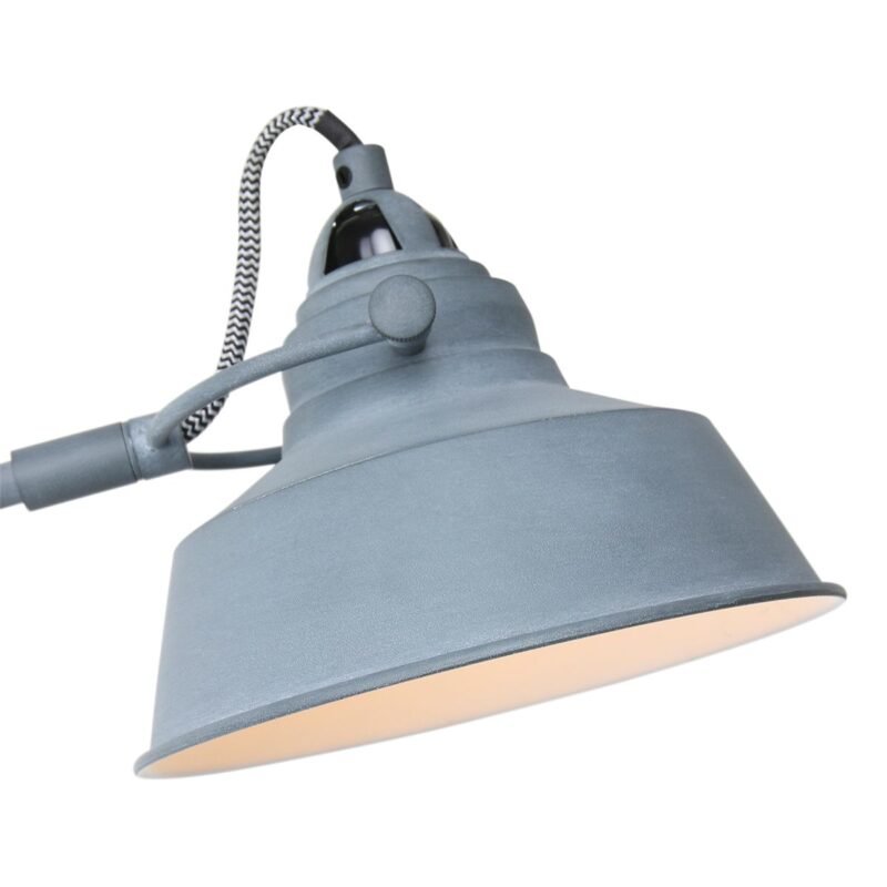 Grijze stoere tafellamp Nove 1321GR met E27 fitting - Afbeelding 3