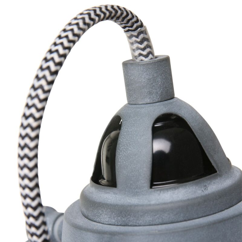 Grijze stoere tafellamp Nove 1321GR met E27 fitting - Afbeelding 4
