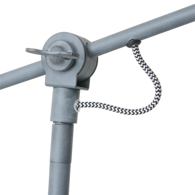 Grijze stoere tafellamp Nove 1321GR met E27 fitting - Afbeelding 5