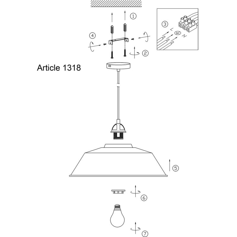 Groene hanglamp Nove 1318G Ø42cm met E27 fitting - Afbeelding 9