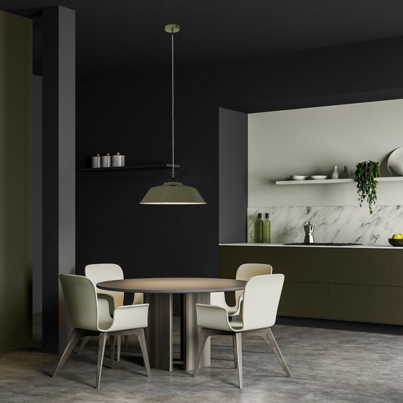 Groene hanglamp Nove 1318G Ø42cm met E27 fitting - Afbeelding 3