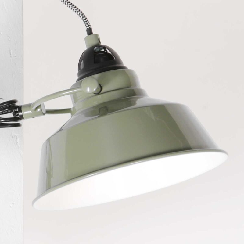 Groene klemlamp / wandlamp Nove 1320G met E27 fitting en schakelaar - Afbeelding 5