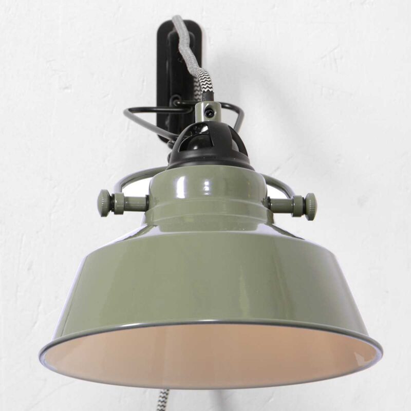 Groene klemlamp / wandlamp Nove 1320G met E27 fitting en schakelaar - Afbeelding 6