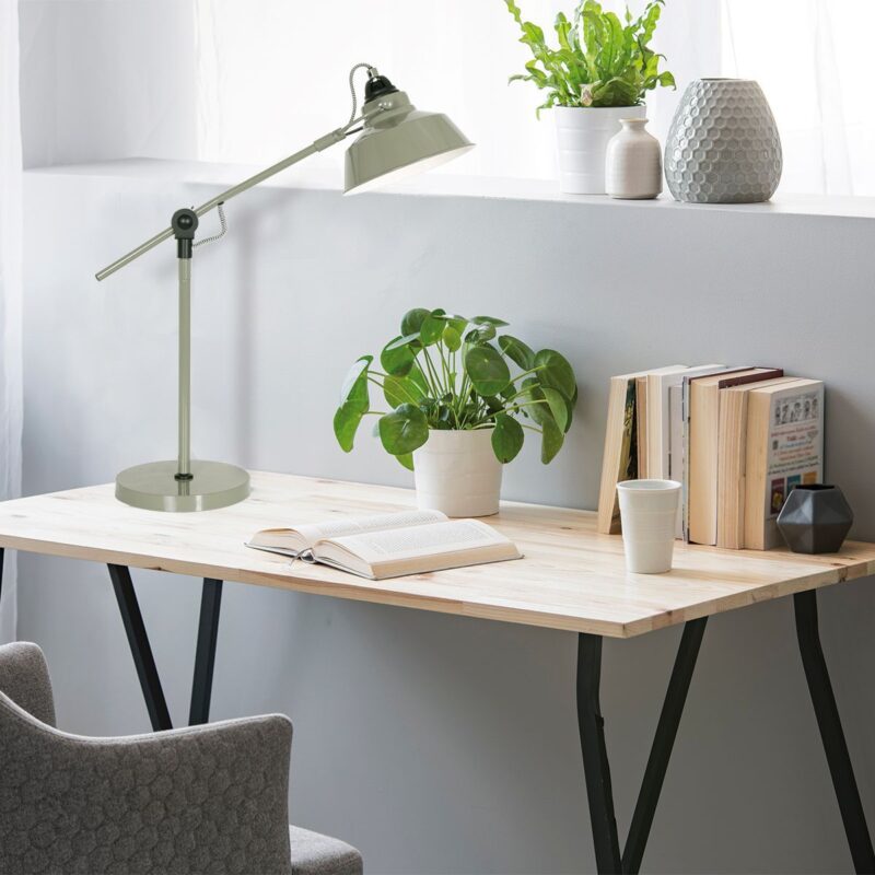 Groene stoere tafellamp Nove 1321G met E27 fitting - Afbeelding 3