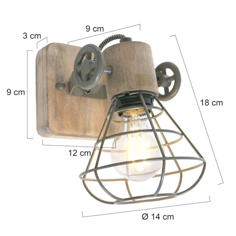 Groene wandlamp / spot Geurnesey 1578G met E27 fitting - Afbeelding 7