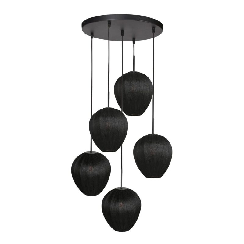 HaloSwap 4282ZW – Zwarte design hanglamp met karakter en sfeer - Afbeelding 2