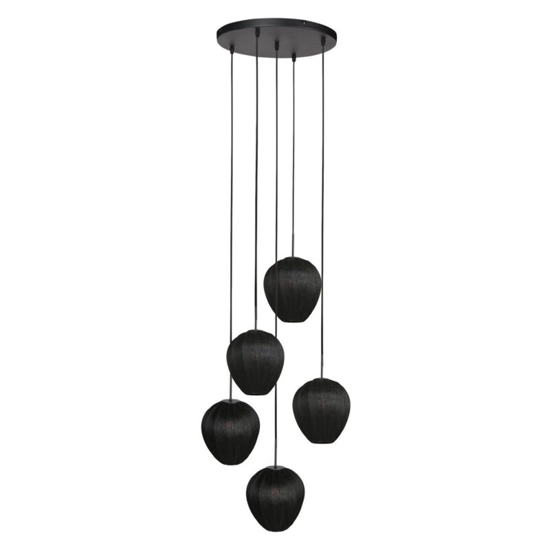 HaloSwap 4282ZW – Zwarte design hanglamp met karakter en sfeer