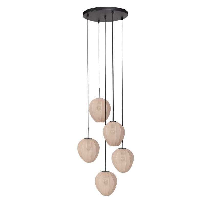 HaloSwap 4283ZW – Zwarte hanglamp met romantische charme en warme uitstraling - Afbeelding 2