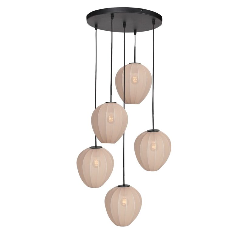 HaloSwap 4283ZW – Zwarte hanglamp met romantische charme en warme uitstraling - Afbeelding 6
