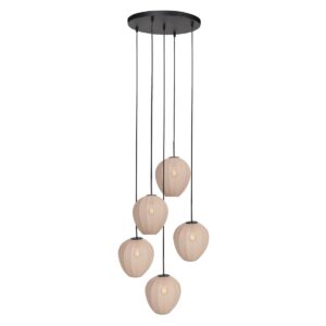HaloSwap 4283ZW – Zwarte hanglamp met romantische charme en warme uitstraling