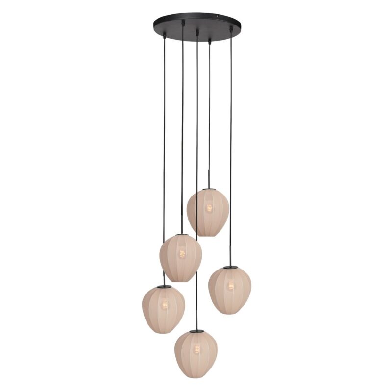 HaloSwap 4283ZW – Zwarte hanglamp met romantische charme en warme uitstraling
