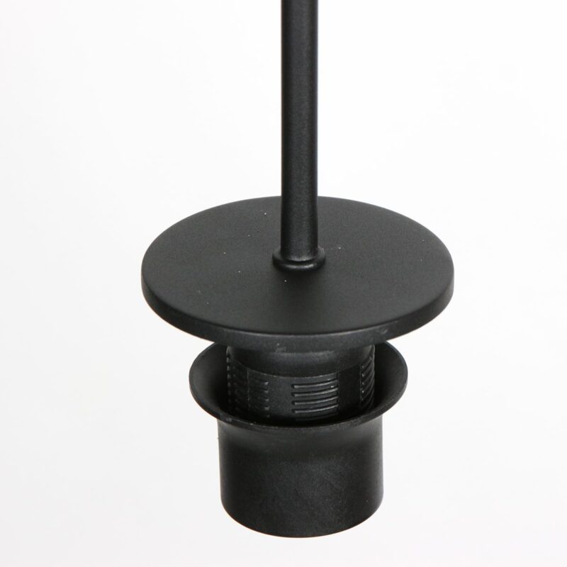 HaloSwap 4283ZW – Zwarte hanglamp met warme amberkleurige glazen - Afbeelding 10