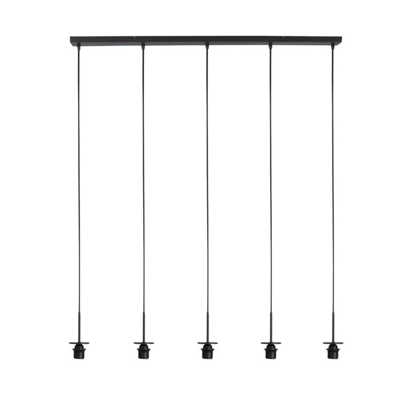 HaloSwap 4287ZW – Zwarte langwerpige hanglamp met stijlvolle, lichtdoorlatende kappen - Afbeelding 7
