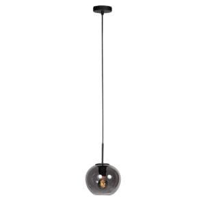 HaloSwap 4291ZW – Black pendant lamp with stylish smoke-colored glass