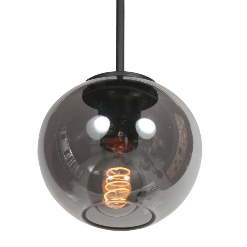 HaloSwap 4291ZW – Suspension noire avec élégant verre fumé – Image 3