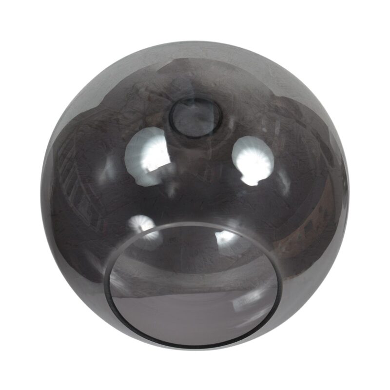 HaloSwap 4293ZW – Zwarte hanglamp met bolvormig smoke glas van Ø25 cm - Afbeelding 5
