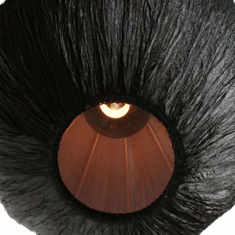 HaloSwap 4297ZW – Suspension noire avec abat-jour en lin translucide (Ø 25 cm) - Image 9