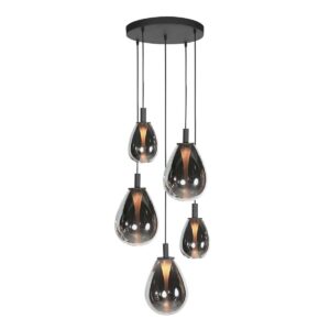 Hangl. 5-L. rond led glass smoke