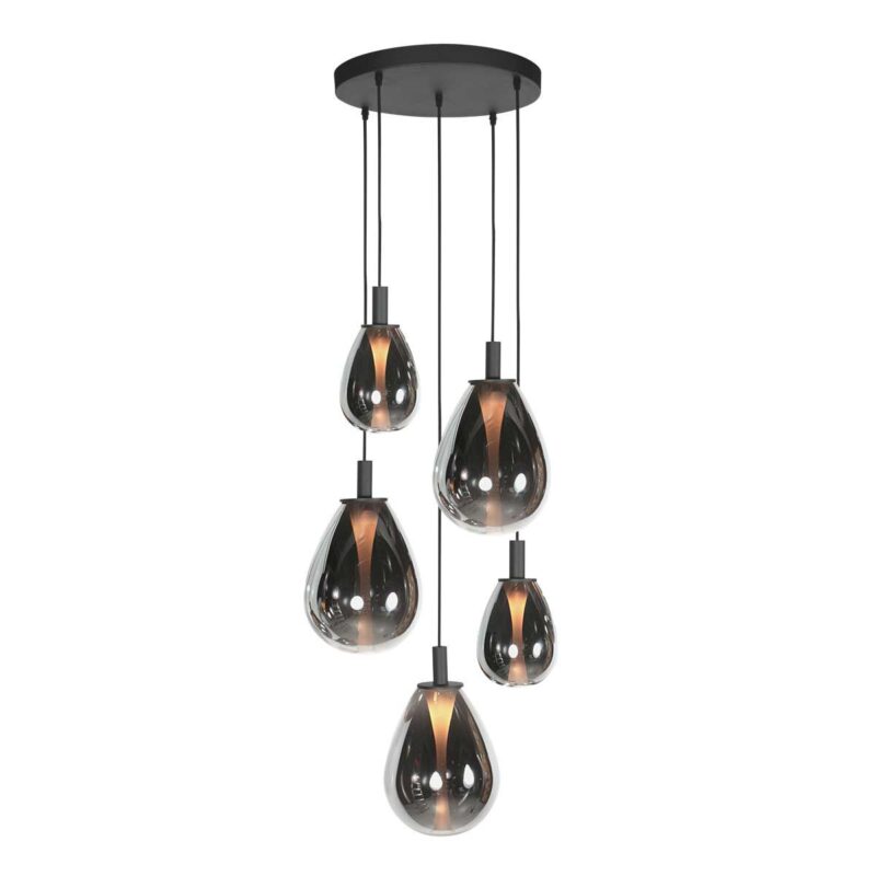 Hangl. 5-L. rond led glass smoke