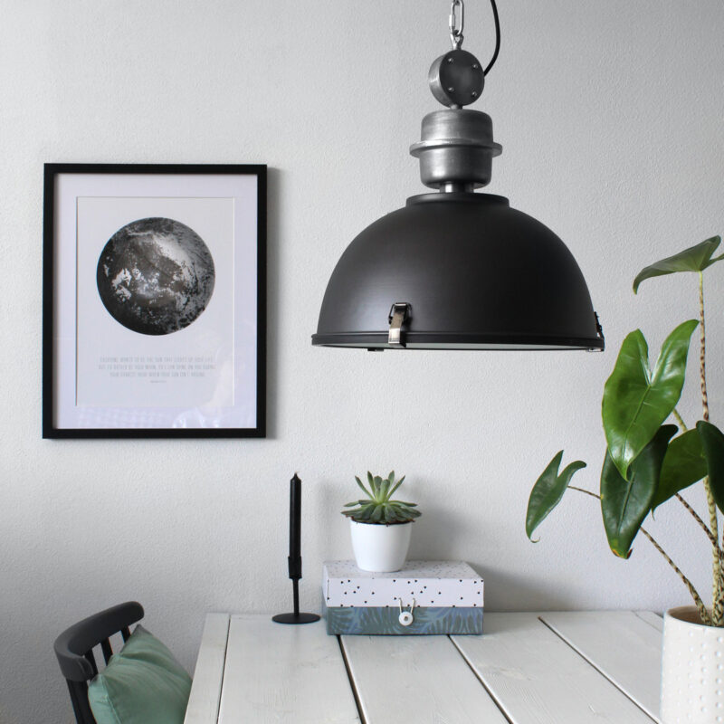 Hanglamp Bikkel 7586ZW Zwart Ø42cm E27 fitting - Afbeelding 3