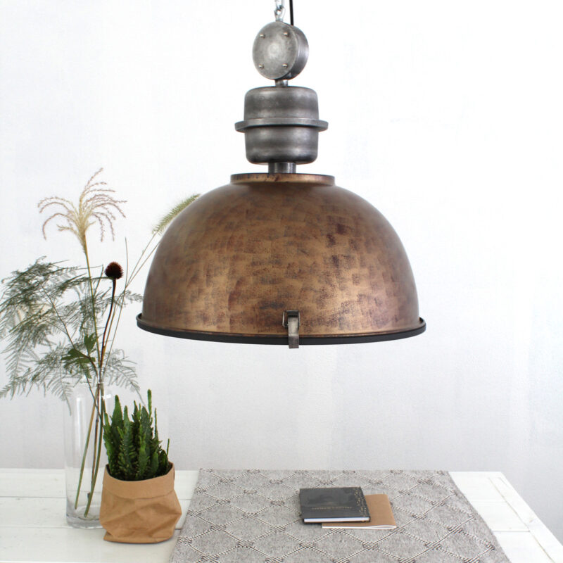 Hanglamp Bikkel XXL 7834B Bruin Ø52cm E27 fitting - Afbeelding 3