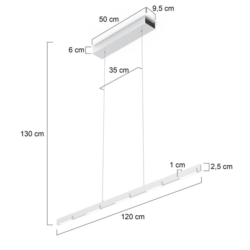 Hanglamp Bloc 3296ST Staal met Cable lift - Afbeelding 6
