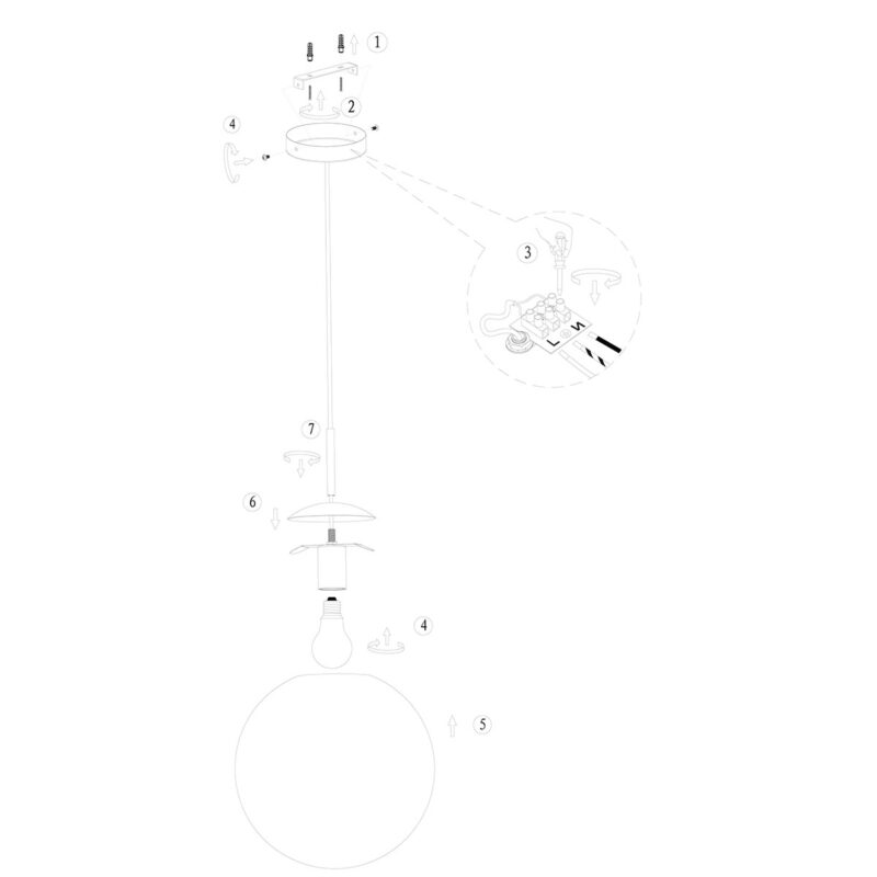 Hanglamp Bollique 25cm 3497ZW Zwart - Afbeelding 8